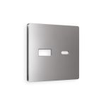 AP5110 Лицевая панель ALFA (Сталь матовый) для розетки 2USB тип A+C QUANT