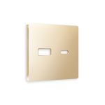 AP6110 Лицевая панель ALFA (Шампань) для розетки 2USB тип A+C QUANT