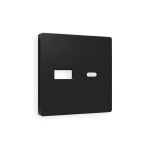 AP8110 Лицевая панель ALFA (Черный матовый) для розетки 2USB тип A+C QUANT