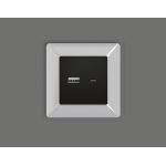 AP8110 Лицевая панель ALFA (Черный матовый) для розетки 2USB тип A+C QUANT