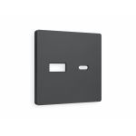 AP9110 Лицевая панель ALFA (Графит Мягкое касание) для розетки 2USB тип A+C QUANT
