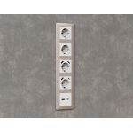 MA109010 Комплект механизма электрической розетки ALFA Белый глянец 2USB A+A 18W (быстрая зарядка) с/з QUANT (AP1090, VM155)