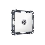 MA113005 Комплект механизма TV розетки оконечной экранированной 5-1000MHz 3dB ALFA Белый глянец QUANT (AP1130, VM199)