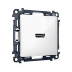MA114010 Комплект механизма розетки HDMI 2.0 ALFA Белый глянец 40V/500mA 2.0GHz 5-18Gbit/s QUANT (AP1140, VM222)