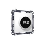 MA125810 Комплект механизма терморегулятора теплого пола с цифровым дисплеем с подсветкой 16A-250V ALFA Белый матовый QUANT (AP1258, VM1385)