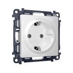 MA126010 Комплект механизма электрической розетки ALFA Белый матовый с/з на винтовых зажимах QUANT (AP1260, VM141)