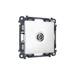 MA133005 Комплект механизма TV розетки оконечной экранированной 5-1000MHz 3dB ALFA Белый матовый QUANT (AP1330, VM199)