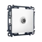 MA133030 Комплект механизма TV розетки проходной ALFA Белый матовый 5-1000 MHz 4dB QUANT (AP1330, VM211)