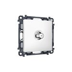MA133050 Комплект механизма TV розетки SAT 5-2400MHz 3.5dB ALFA Белый матовый QUANT (AP1330, VM215)
