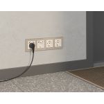 MA209010 Комплект механизма электрической розетки ALFA Жемчуг 2USB A+A 18W (быстрая зарядка) с/з QUANT (AP2090, VM155)