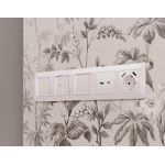 MA209010 Комплект механизма электрической розетки ALFA Жемчуг 2USB A+A 18W (быстрая зарядка) с/з QUANT (AP2090, VM155)