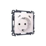 MA210510 Комплект механизма электрической розетки 2USB С+C 20W (быстрая зарядка) с/з на винтовых зажимах 16A-250V ALFA Жемчуг QUANT (AP2105, VM165)