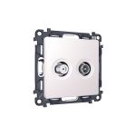 MA213310 Комплект механизма розетки TV оконечной + SAT 5-862MHz 3.5dB/950-2150MHz 3.5dB ALFA Жемчуг QUANT (AP2133, VM217)