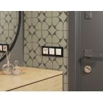 MA301030 Комплект механизма 1-кл перекрестного выключателя ALFA Бежевый глянец QUANT (AP3010, VM112)