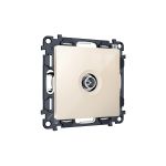 MA313005 Комплект механизма TV розетки оконечной экранированной 5-1000MHz 3dB ALFA Бежевый глянец QUANT (AP3130, VM199)