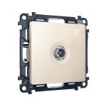 MA313030 Комплект механизма TV розетки проходной ALFA Бежевый глянец 5-1000 MHz 4dB QUANT (AP3130, VM211)