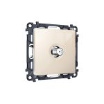 MA313050 Комплект механизма TV розетки SAT 5-2400MHz 3.5dB ALFA Бежевый глянец QUANT (AP3130, VM215)