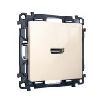 MA314010 Комплект механизма розетки HDMI 2.0 ALFA Бежевый глянец 40V/500mA 2.0GHz 5-18Gbit/s QUANT (AP3140, VM222)