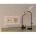 MA329010 Комплект механизма электрической розетки ALFA Бежевый матовый 2USB A+A 18W (быстрая зарядка) с/з QUANT (AP3290, VM155)