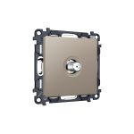 MA373050 Комплект механизма TV розетки SAT 5-2400MHz 3.5dB ALFA Серо-бежевый матовый QUANT (AP3730, VM215)