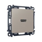 MA374010 Комплект механизма розетки HDMI 2.0 ALFA Серо-бежевый матовый 40V/500mA 2.0GHz 5-18Gbit/s QUANT (AP3740, VM222)