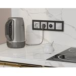 MA410510 Комплект механизма электрической розетки 2USB С+C 20W с/з на винтовых зажимах 16A-250V ALFA Серебро глянец QUANT (AP4105, VM165)