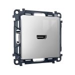 MA414010 Комплект механизма розетки HDMI 2.0 ALFA Серебро глянец 40V/500mA 2.0GHz 5-18Gbit/s QUANT (AP4140, VM222)