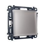 MA501010 Комплект механизма 1-кл выключателя ALFA Сталь матовый QUANT (AP5010, VM101)
