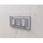 MA502020 Комплект механизма 1-кл выключателя с подсветкой 10000K ALFA Сталь матовый QUANT (AP5020, VM101, G17B)