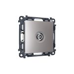MA513005 Комплект механизма TV розетки оконечной экранированной 5-1000MHz 3dB ALFA Сталь матовый QUANT (AP5130, VM199)