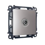 MA513010 Комплект механизма TV розетки оконечной ALFA Сталь матовый 50-870 MHz 1dB QUANT (AP5130, VM202)