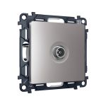 MA513030 Комплект механизма TV розетки проходной ALFA Сталь матовый 5-1000 MHz 4dB QUANT (AP5130, VM211)