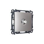 MA513050 Комплект механизма TV розетки SAT 5-2400MHz 3.5dB ALFA Сталь матовый QUANT (AP5130, VM215)