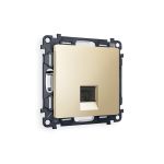 MA612005 Комплект механизма компьютерной розетки RJ-45 экранированной с автоматической защитной шторкой ALFA Шампань QUANT (AP6120, VM185)