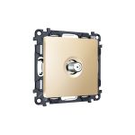 MA613050 Комплект механизма TV розетки SAT 5-2400MHz 3.5dB ALFA Шампань QUANT (AP6130, VM215)
