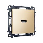 MA614010 Комплект механизма розетки HDMI 2.0 ALFA Шампань 40V/500mA 2.0GHz 5-18Gbit/s QUANT (AP6140, VM222)