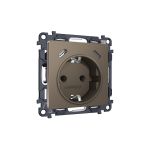 MA640510 Комплект механизма электрической розетки 2USB С+C 20W с/з на винтовых зажимах 16A-250V ALFA Темная бронза матовый QUANT (AP6405, VM165)