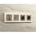 MA641010 Комплект механизма розетки ALFA Темная бронза матовый 2USB A+C 20W (быстрая зарядка) QUANT (AP6410, VM177)