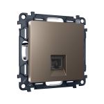 MA642010 Комплект механизма компьютерной розетки ALFA Темная бронза матовый RJ-45(8P8C) CAT6 с шторкой QUANT (AP6420, VM188)