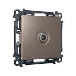 MA643030 Комплект механизма TV розетки проходной ALFA Темная бронза матовый 5-1000 MHz 4dB QUANT (AP6430, VM211)