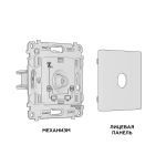 MA643030 Комплект механизма TV розетки проходной ALFA Темная бронза матовый 5-1000 MHz 4dB QUANT (AP6430, VM211)