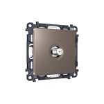 MA643050 Комплект механизма TV розетки SAT 5-2400MHz 3.5dB ALFA Темная бронза матовый QUANT (AP6430, VM215)