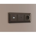 MA643050 Комплект механизма TV розетки SAT 5-2400MHz 3.5dB ALFA Темная бронза матовый QUANT (AP6430, VM215)