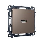 MA644010 Комплект механизма розетки HDMI 2.0 ALFA Темная бронза матовый 40V/500mA 2.0GHz 5-18Gbit/s QUANT (AP6440, VM222)