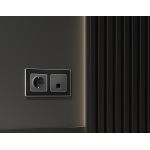MA662010 Комплект механизма компьютерной розетки ALFA Антрацит серый RJ-45(8P8C) CAT6 с шторкой QUANT (AP6620, VM188)
