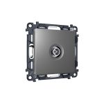 MA663005 Комплект механизма TV розетки оконечной экранированной 5-1000MHz 3dB ALFA Антрацит серый QUANT (AP6630, VM199)