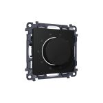 MA805710 Комплект механизма терморегулятора с датчиком для теплого пола с подсветкой 16A-250V ALFA Черный матовый QUANT (AP8057, VM1381)