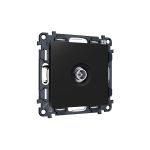 MA813005 Комплект механизма TV розетки оконечной экранированной 5-1000MHz 3dB ALFA Черный матовый QUANT (AP8130, VM199)