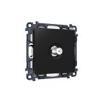 MA813050 Комплект механизма TV розетки SAT 5-2400MHz 3.5dB ALFA Черный матовый QUANT (AP8130, VM215)