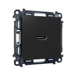 MA814010 Комплект механизма розетки HDMI 2.0 ALFA Черный матовый 40V/500mA 2.0GHz 5-18Gbit/s QUANT (AP8140, VM222)
